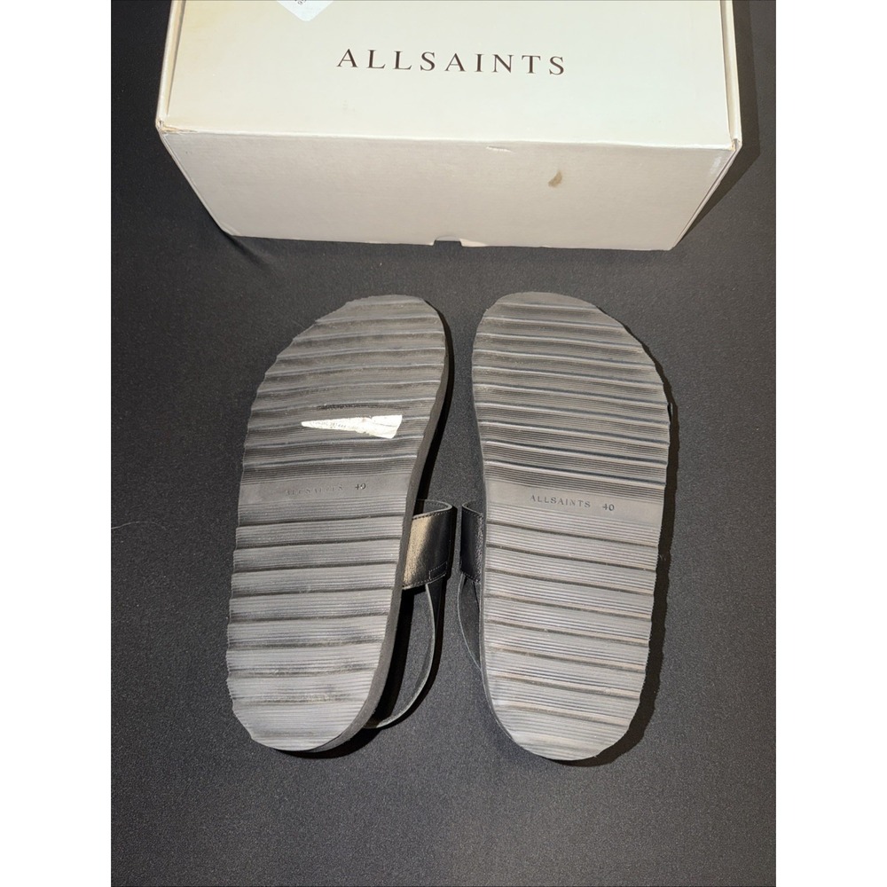 AllSaints ISLA Chunky Leather Women's Sandals Black size US10 EU40 NIB $249 - Picture 7 of 13